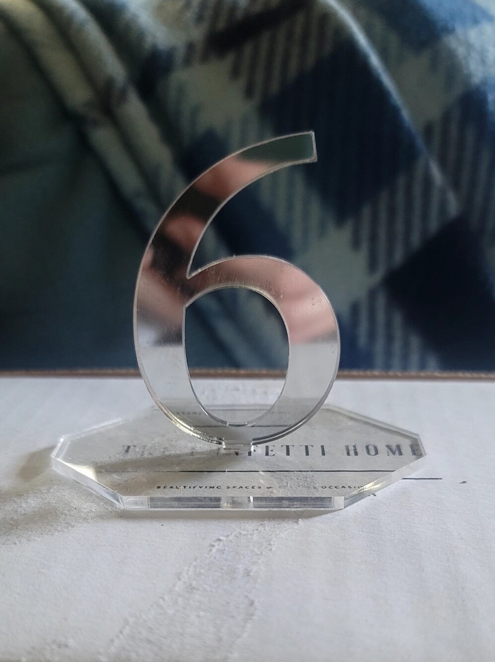 Clear Acrylic Table Numbers 1-6